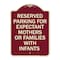 Signmission Reserved Parking for Expectant Mothers or Families W/ Infants Alum Sign, 18" L, 24" H, BU-1824-23106 A-DES-BU-1824-23106 - alternate 1